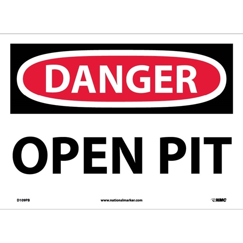 Danger Open Pit Sign (D109PB)