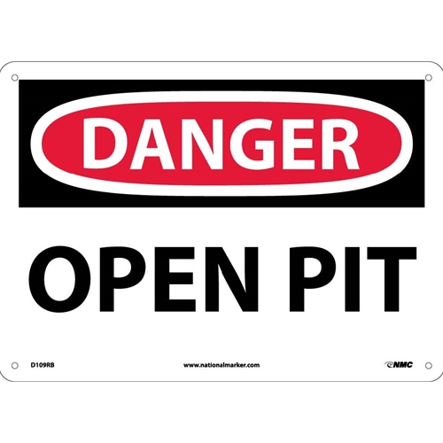 Danger Open Pit Sign (D109RB)