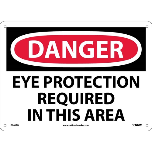 Danger Eye Protection Required In This Area Sign (D201RB)