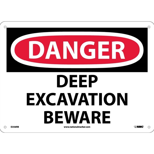 Danger Deep Excavation Beware Sign (D256RB)