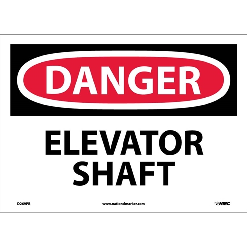 Danger Elevator Shaft Sign (D269PB)