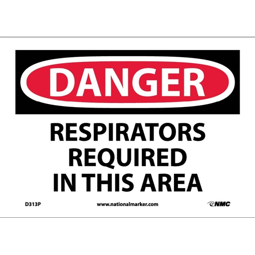 Danger Respirators Required In This Area Sign (D313P)