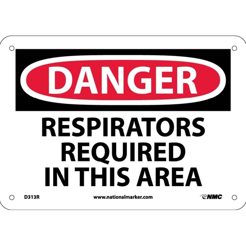 Danger Respirators Required In This Area Sign (D313R)