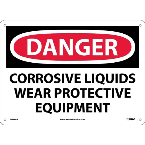 Danger Corrosive Liquids Sign (D424AB)