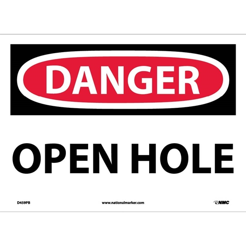 Danger Open Hole Sign (D459PB)