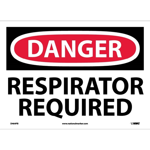Danger Respirator Required Sign (D464PB)
