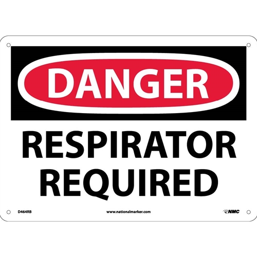 Danger Respirator Required Sign (D464RB)