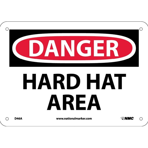 Danger Hard Hat Area Sign (D46A)