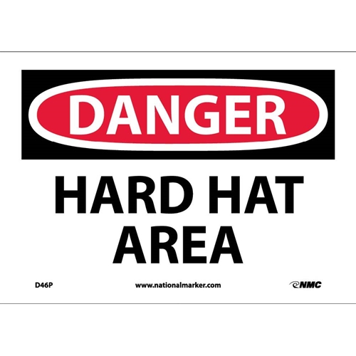Danger Hard Hat Area Sign (D46P)