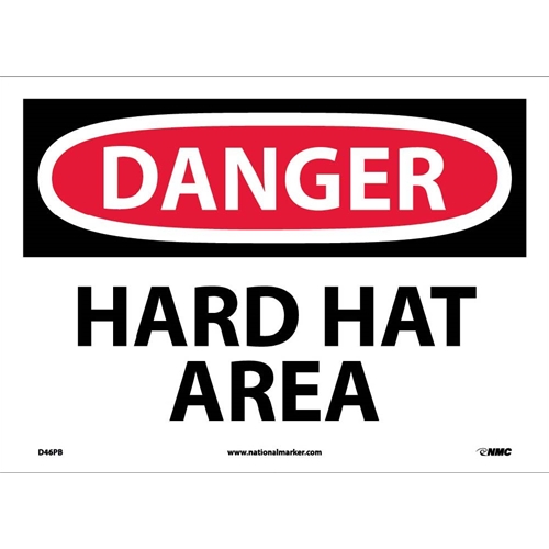 Danger Hard Hat Area Sign (D46PB)