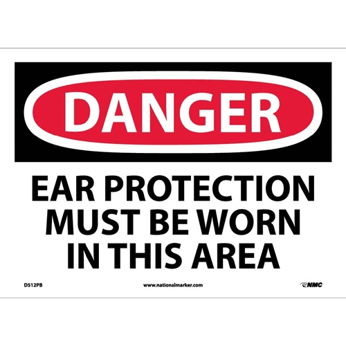 Danger Ear Protection Must Be Worn In This Area Sign D512pb