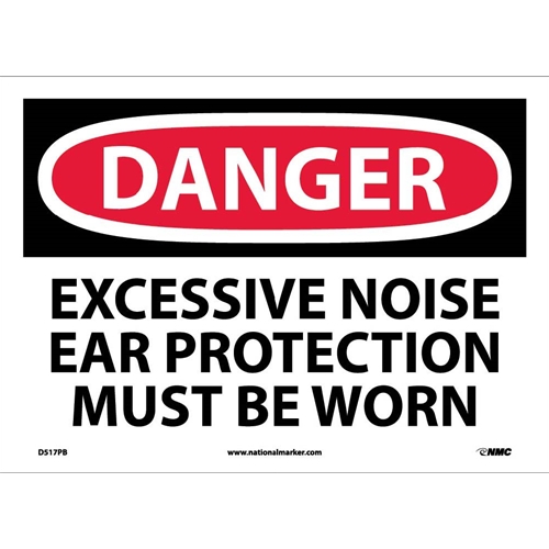 Danger Ear Protection Must Be Worn Sign (D517PB)