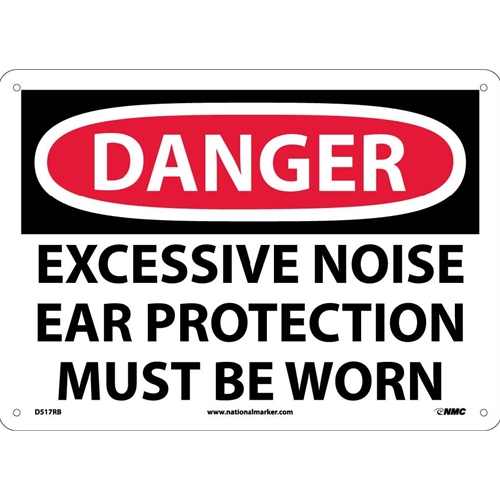 Danger Ear Protection Must Be Worn Sign (D517RB)