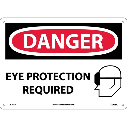 Danger Eye Protection Required Sign (D524AB)