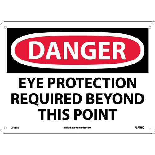 Danger Eye Protection Required Beyond This Point Sign (D525AB)