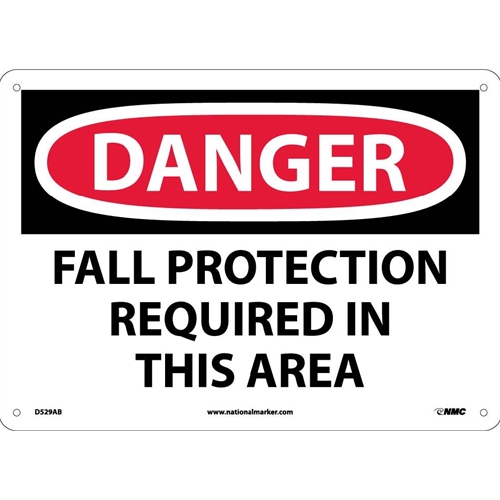 Danger Fall Protection Required In This Area Sign (D529AB)
