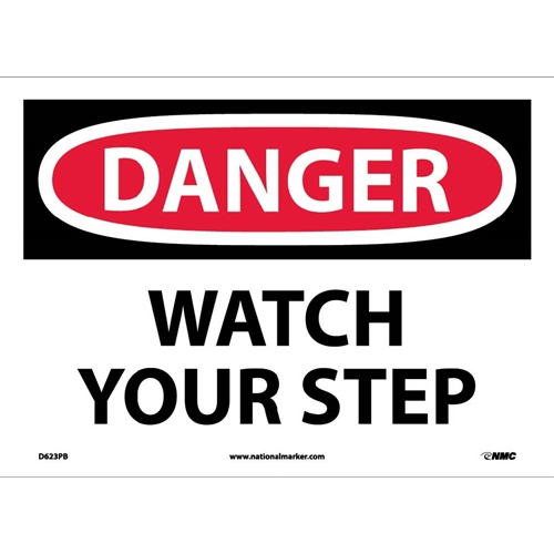 Danger Watch Your Step Sign (D623PB)