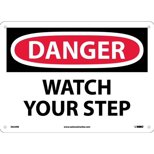 Danger Watch Your Step Sign (D623RB)