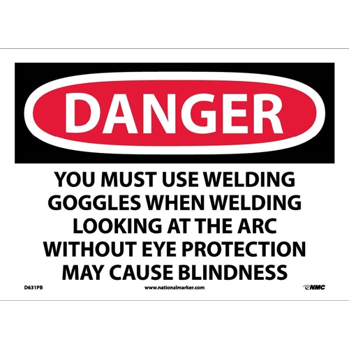 Danger Wear Ppe When Welding Sign (D631PB)