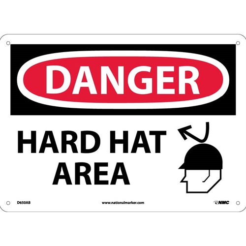 Danger Hard Hat Area Sign (D650AB)