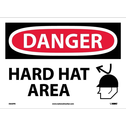 Danger Hard Hat Area Sign (D650PB)