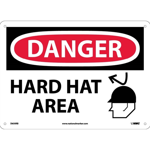Danger Hard Hat Area Sign (D650RB)