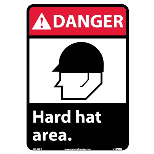 Danger Hard Hat Area Sign (DGA2PB)