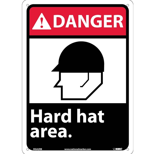 Danger Hard Hat Area Sign (DGA2RB)