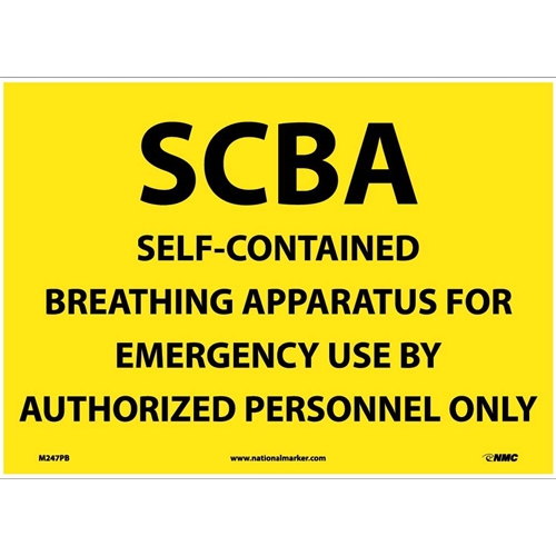 Scba Self Contained Breathing Apparatus Instructions Sign (M247PB)