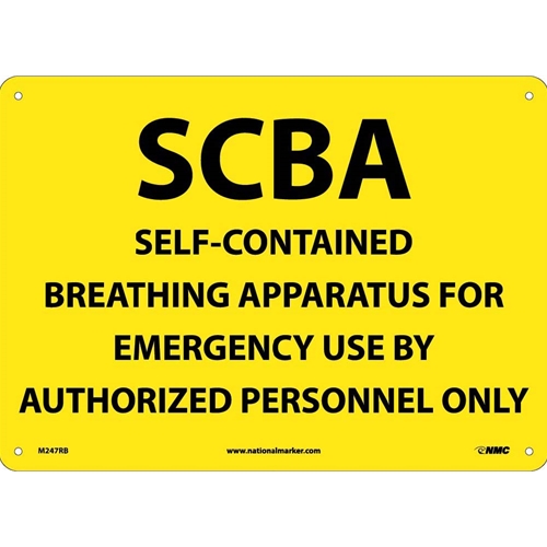 Scba Self Contained Breathing Apparatus Instructions Sign (M247RB)