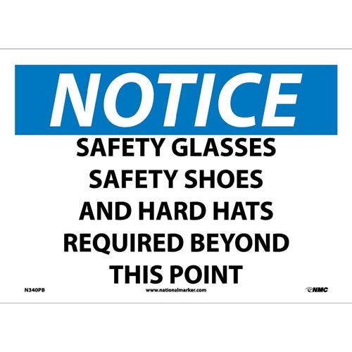 Notice Ppe Wear Required Sign (N340PB)