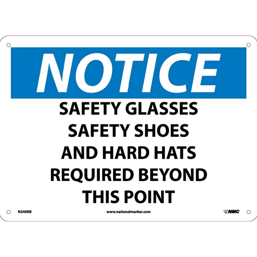 Notice Ppe Wear Required Sign (N340RB)