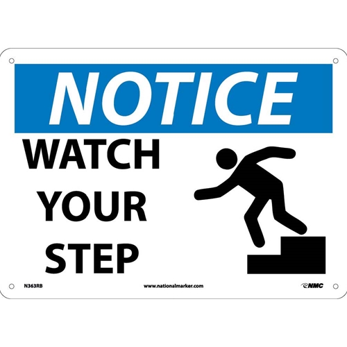 Notice Watch Your Step Sign (N363RB)