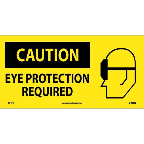 Caution Eye Protection Required Sign (SA101P)