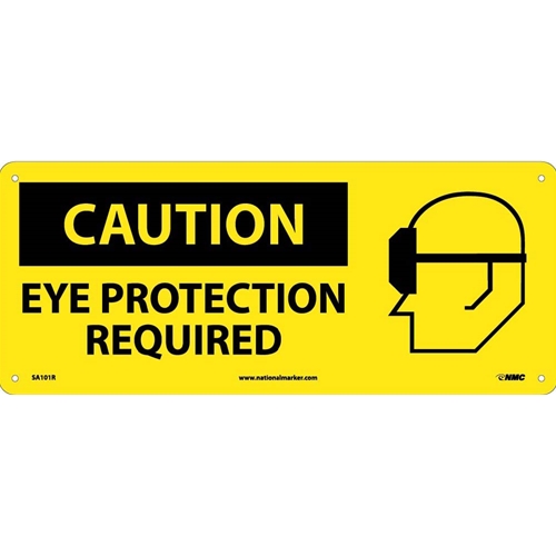 Caution Eye Protection Required Sign (SA101R)