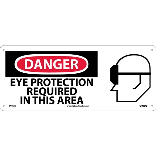 Danger Eye Protection Required In This Area Sign (SA102R)