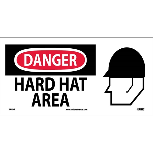 Danger Hard Hat Area Sign (SA104P)