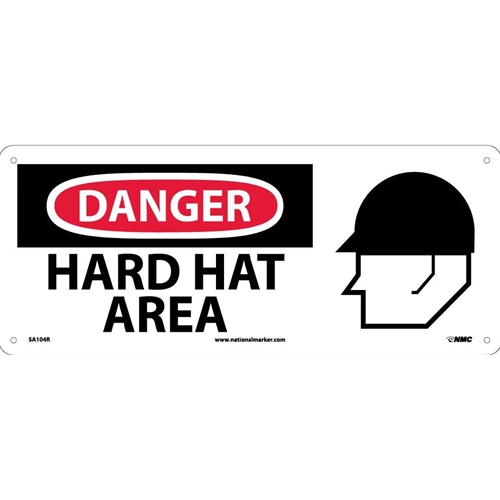 Danger Hard Hat Area Sign (SA104R)