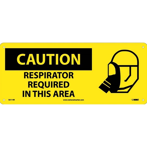 Caution Respirator Required In This Area Sign (SA114R)