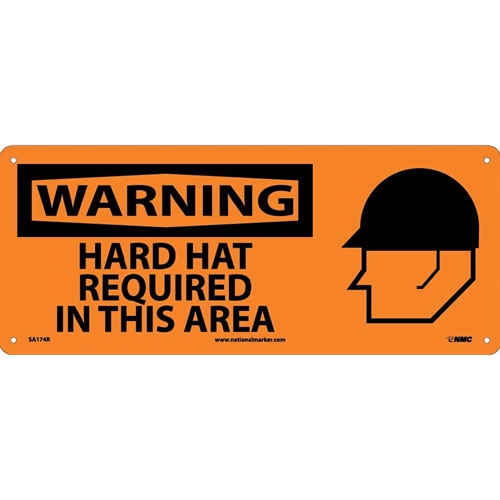 Warning Hard Hat Required In This Area Sign (SA174R)