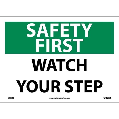 Safety First Watch Your Step Sign (SF35PB)
