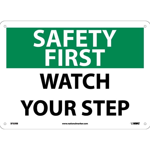 Safety First Watch Your Step Sign (SF35RB)