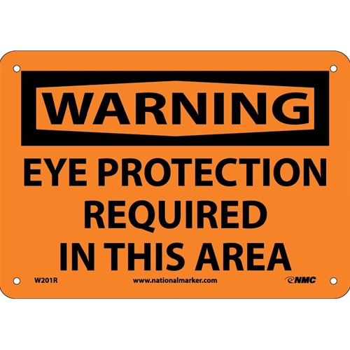 Warning Eye Protection Required In This Area Sign (W201R)