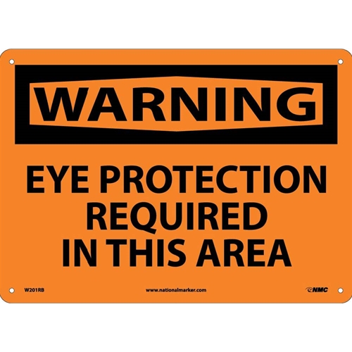 Warning Eye Protection Required In This Area Sign (W201RB)