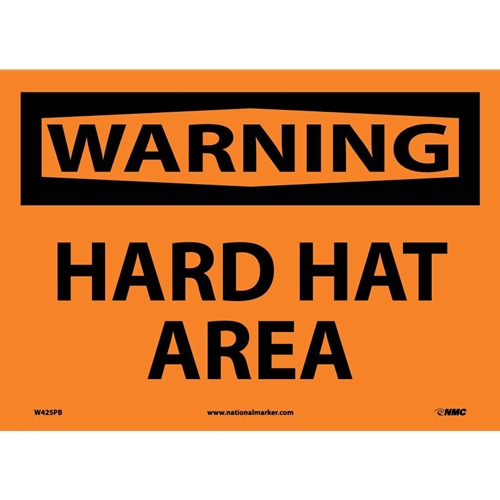 Warning Hard Hat Area Sign (W425PB)