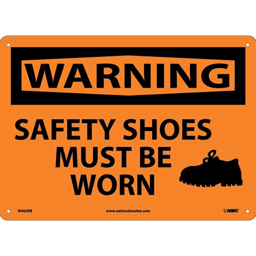 Warning Safety Shoes Must Be Worn Sign (W462RB)