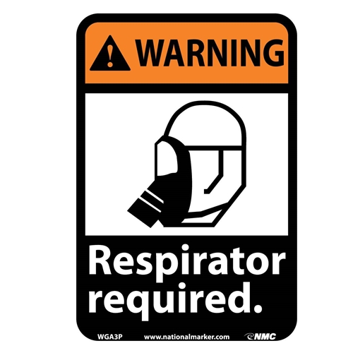 Warning Respirator Required Sign (WGA3P)
