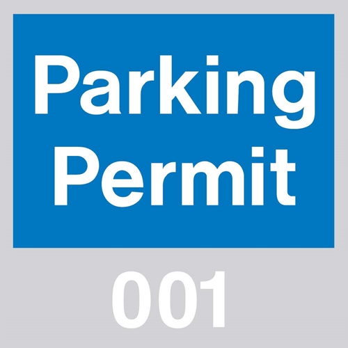 Self-Adhesive Vinyl Windshield Decal Blue (PP12A)
