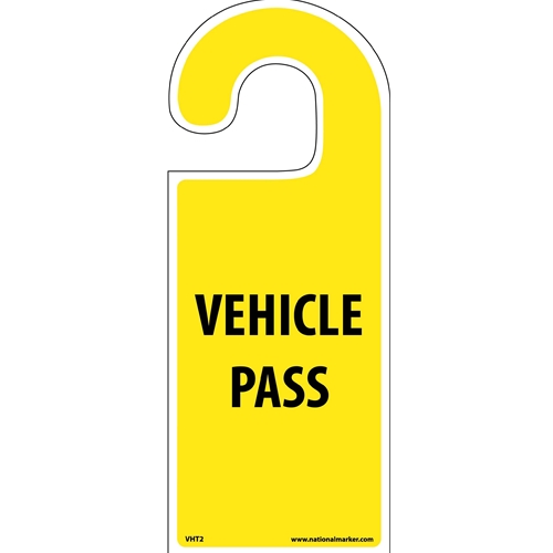 Vehicle Hang Tag Vehicle Pass Tag (VHT2)