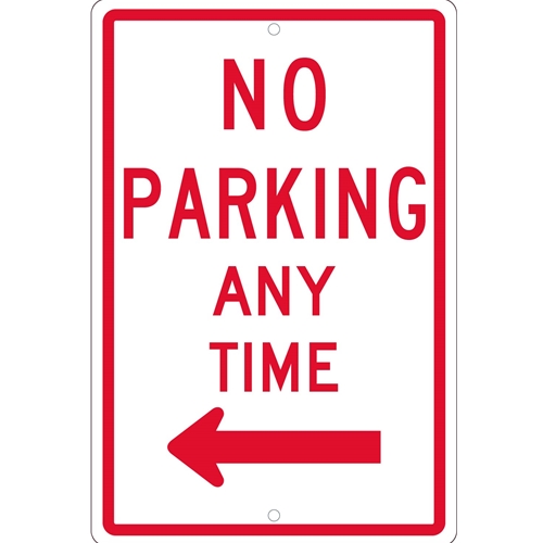 No Parking Anytime With Left Arrow Sign (TM015H)
